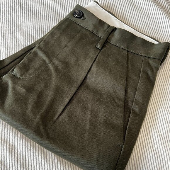 Zara Man Pleated Deep Green Trouser - Size 30 Men - Picture 1 of 9